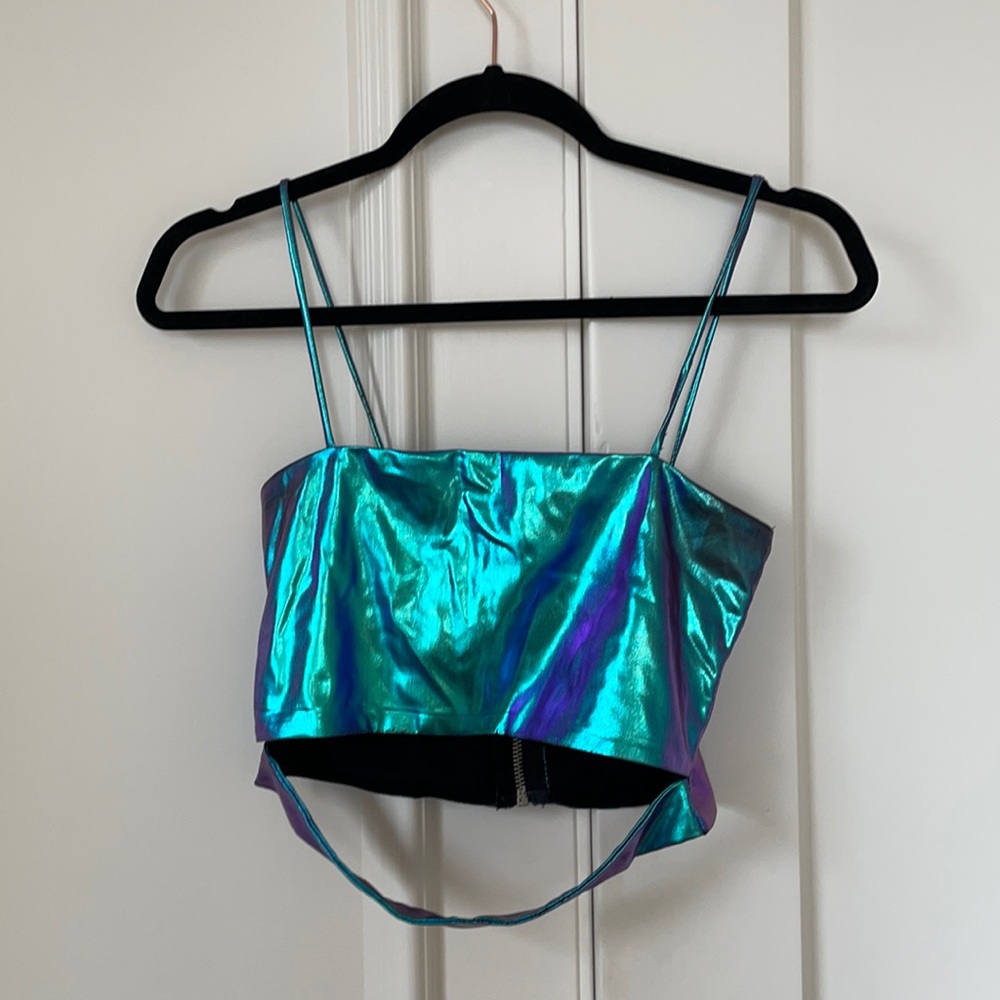 Holographic crop top